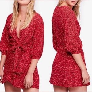 Free People | Clara Wrap Mini Dress